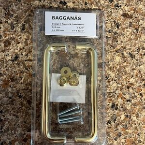 new Ikea Bagganas handle set of two gold tone minimalist design